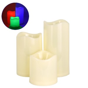 glo-79553-79553_0 GLOBOSTAR® 79553 ΣΕΤ 3 ΔΙΑΚΟΣΜΗΤΙΚΩΝ REALISTIC ΚΕΡΙΩΝ ΜΕ LED - ΜΠΑΤΑΡΙΑΣ & ΑΣΥΡΜΑΤΟ ΧΕΙΡΙΣ