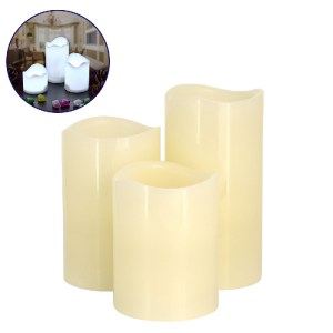 glo-79554-79554_0 GLOBOSTAR® 79554 ΣΕΤ 3 ΔΙΑΚΟΣΜΗΤΙΚΩΝ REALISTIC ΚΕΡΙΩΝ ΠΑΡΑΦΙΝΗΣ ΜΕ LED - ΜΠΑΤΑΡΙΑΣ & ΑΣΥΡΜ