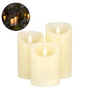 glo-79555-62268f_79555_0 GLOBOSTAR® 79555 ΣΕΤ 3 ΔΙΑΚΟΣΜΗΤΙΚΩΝ REALISTIC ΚΕΡΙΩΝ ΠΑΡΑΦΙΝΗΣ ΜΕ LED ΕΦΕ ΚΙΝΟΥΜΕΝΗΣ ΦΛΟΓ