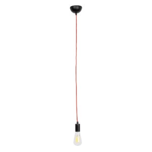 glo-90001-90001_01 GLOBOSTAR® SUSPENS 90001 ΜΟΝΤΕΡΝΟ ΚΡΕΜΑΣΤΟ ΦΩΤΙΣΤΙΚΟ ΟΡΟΦΗΣ ΜΕ ΝΤΟΥΙ 1 X E27 AC 220-240V IP20 - ΜΑΥΡΟ & ΚΟΚΙΝΝΟ - Μ4 X Π4 X Υ110CM