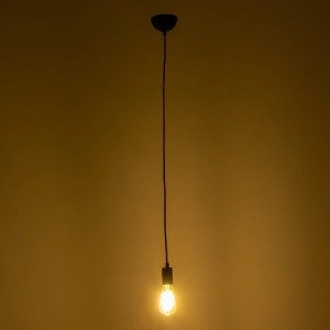 glo-90001-90001_02 GLOBOSTAR® SUSPENS 90001 ΜΟΝΤΕΡΝΟ ΚΡΕΜΑΣΤΟ ΦΩΤΙΣΤΙΚΟ ΟΡΟΦΗΣ ΜΕ ΝΤΟΥΙ 1 X E27 AC 220-240V IP20 - ΜΑΥΡΟ & ΚΟΚΙΝΝΟ - Μ4 X Π4 X Υ110CM