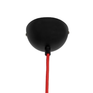 glo-90001-90001_03 GLOBOSTAR® SUSPENS 90001 ΜΟΝΤΕΡΝΟ ΚΡΕΜΑΣΤΟ ΦΩΤΙΣΤΙΚΟ ΟΡΟΦΗΣ ΜΕ ΝΤΟΥΙ 1 X E27 AC 220-240V IP20 - ΜΑΥΡΟ & ΚΟΚΙΝΝΟ - Μ4 X Π4 X Υ110CM