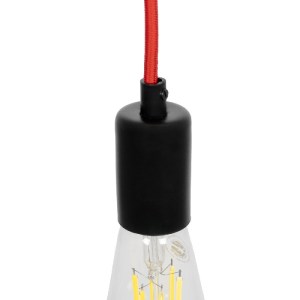 glo-90001-90001_05 GLOBOSTAR® SUSPENS 90001 ΜΟΝΤΕΡΝΟ ΚΡΕΜΑΣΤΟ ΦΩΤΙΣΤΙΚΟ ΟΡΟΦΗΣ ΜΕ ΝΤΟΥΙ 1 X E27 AC 220-240V IP20 - ΜΑΥΡΟ & ΚΟΚΙΝΝΟ - Μ4 X Π4 X Υ110CM