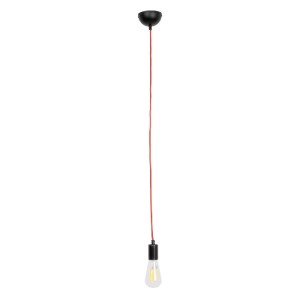 glo-90001-c8d0c4_90001_01 GLOBOSTAR® SUSPENS 90001 ΜΟΝΤΕΡΝΟ ΚΡΕΜΑΣΤΟ ΦΩΤΙΣΤΙΚΟ ΟΡΟΦΗΣ ΜΕ ΝΤΟΥΙ 1 X E27 AC 220-240V IP20 - ΜΑΥΡΟ & ΚΟΚΙΝΝΟ - Μ4 X Π4 X Υ110CM