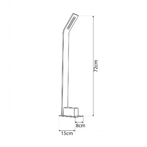 glo-90544-90544_05 GLOBOSTAR® GREENERY 90544 ΦΩΤΙΣΤΙΚΟ ΚΟΛΩΝΑΚΙ ΚΗΠΟΥ LED 15W 1500LM 120° AC 220-240V ΑΔΙΑΒΡΟΧΟ IP65 - ΘΕΡΜΟ ΛΕΥΚΟ 2700K - BRIDGELUX COB CHIP - ΓΚΡΙ ΑΝΘΡΑΚΙ ΜΑΤ - Μ8 X Π15 X