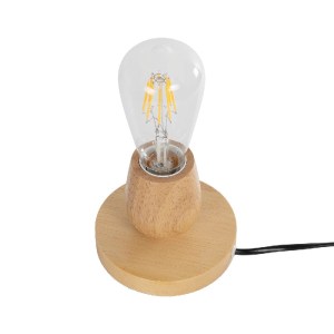 glo-99402-99402_4 GLOBOSTAR® ROUND 99402 ΜΟΝΤΕΡΝΟ ΕΠΙΤΡΑΠΕΖΙΟ ΦΩΤΙΣΤΙΚΟ ΠΟΡΤΑΤΙΦ ΜΕ ΝΤΟΥΙ 1 X E27 AC 220-240V IP20 - ΜΠΕΖ - M12 X Π12 X Υ10CM