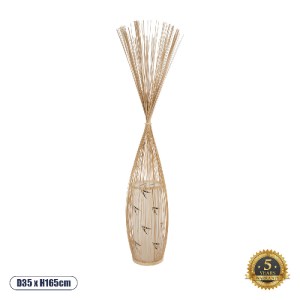 glo-S-02276-02276_0 GLOBOSTAR® PORTONOVO S-02276 BOHO ΕΠΙΔΑΠΕΔΙΟ ΦΩΤΙΣΤΙΚΟ ΜΟΝΟΦΩΤΟ 1 X E27 IP20 ΜΠΕΖ ΞΥΛΟ ΜΕ 