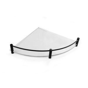 karag - 06220955 ΕΤΑΖΕΡΑ ΓΩΝΙΑΚΗ ΓΥΑΛΙΝΗ ΜΑΤ MENSOLE 0622-0955 ΜΑΥΡΗ ΜΑΤ KARAG 20CM