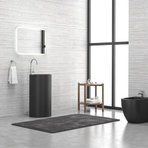 karag - 45D-PMB ΝΙΠΤΗΡΑΣ ΕΠΙΔΑΠΕΔΙΟΣ MILOS 45D BLACK MATT KARAG Ø44X91CM