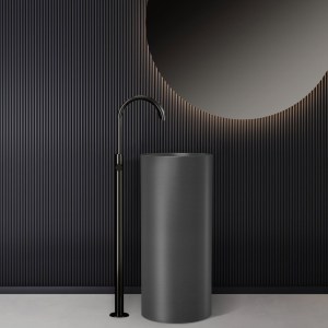 karag - 4609F-GM-BCK ΝΙΠΤΗΡΑΣ ΕΠΙΔΑΠΕΔΙΟΣ ΜΕ ΑΝΟΙΓΜΑ ΣΤΟ ΠΛΑΙ 4609F GUN METAL KARAG Ø37,5X85CM
