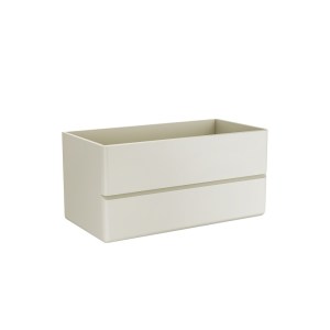 karag-801-100 ΒΑΣΗ PVC ΜΕ ΔΥΟ ΣΥΡΤΑΡΙΑ CREAM WHITE SIMPLA 100 KARAG 100X50X50CM