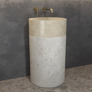 karag - BORA-CR ΝΙΠΤΗΡΑΣ ΕΠΙΔΑΠΕΔΙΟΣ ΠΕΤΡΙΝΟΣ BORA CREAM KARAG Ø40X90CM