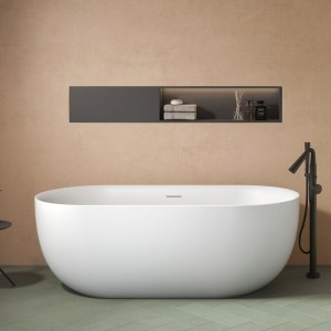 karag - C922-1700W ΜΠΑΝΙΕΡΑ ΕΛΕΥΘΕΡΗΣ ΤΟΠΟΘΕΤΗΣΗΣ DANAE C922 ΛΕΥΚΗ ΜΑΤ KARAG 170X80X59CM