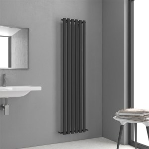 karag - DIVINA-B ΘΕΡΜΑΝΤΙΚΟ ΣΩΜΑ ΜΠΑΝΙΟΥ BLACK MATT DIVINA KARAG 12X42X180CM