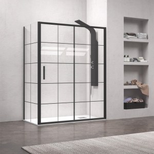 karag-EFEN400150FN ΚΑΜΠΙΝΑ ΑΠΟ ΤΟΙΧΟ ΣΕ ΤΟΙΧΟ ΜΕ FRAME ΚΡΥΣΤΑΛΛΟ EFE 400 BLACK KARAG 150X190CM
