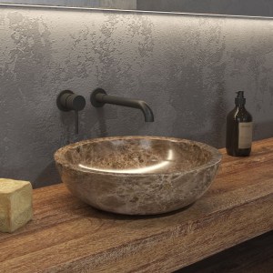 karag - ELENA-GR ΝΙΠΤΗΡΑΣ ΕΠΙΚΑΘΗΜΕΝΟΣ ΠΕΤΡΙΝΟΣ ELENA GREY KARAG Ø40X12CM