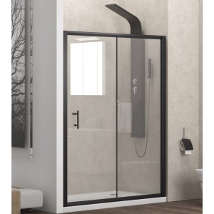 karag - FLO500120NE ΚΑΜΠΙΝΑ ΑΠΟ ΤΟΙΧΟ ΣΕ ΤΟΙΧΟ ΜΕ ΔΙΑΦΑΝΟ ΚΡΥΣΤΑΛΛΟ FLORA 500 BLACK KARAG 120X190CM