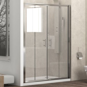 karag - FLO600160 ΚΑΜΠΙΝΑ ΑΠΟ ΤΟΙΧΟ ΣΕ ΤΟΙΧΟ ΜΕ ΔΙΑΦΑΝΟ ΚΡΥΣΤΑΛΛΟ FLORA 600 CROMO KARAG 160X190CM