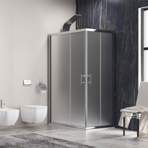karag-FLSA10080140180 ΚΑΜΠΙΝΑ ΟΡΘΟΓΩΝΙΑ ΜΕ ΣΑΤΙΝΕ ΚΡΥΣΤΑΛΛΟ FLORA 100 KARAG 80X140X180CM