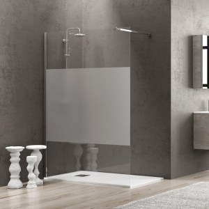 karag-FRE1S70 ΣΤΑΘΕΡΟ ΔΙΑΧΩΡΙΣΤΙΚΟ ΝΤΟΥΖΙΕΡΑΣ ΜΕ ΣΕΡΙΓΡΑΦΑΤΟ ΚΡΥΣΤΑΛΛΟ FREE 1 CROMO KARAG 70X185CM