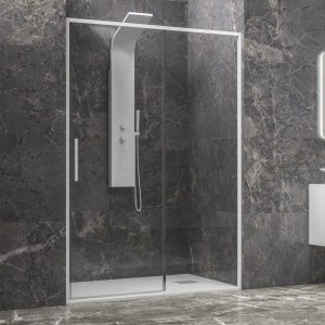karag - LEA400-120B ΚΑΜΠΙΝΑ ΑΠΟ ΤΟΙΧΟ ΣΕ ΤΟΙΧΟ ΜΕ ΔΙΑΦΑΝΟ ΚΡΥΣΤΑΛΛΟ LEA 400 WHITE KARAG 120X200CM