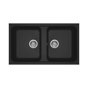 karag-LG245040 ΝΕΡΟΧΥΤΗΣ ΚΟΥΖΙΝΑΣ LIFE 450 NERO 40 ELLECI 86X50CM