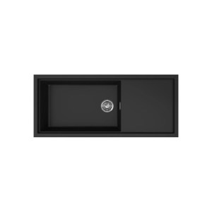 karag - LKS51086 ΝΕΡΟΧΥΤΗΣ ΚΟΥΖΙΝΑΣ SINTESI 510 BLACK 86 ELLECI 116X50CM