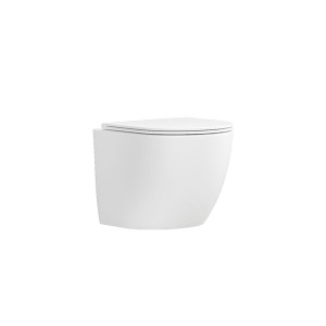 karag-LT046E-NRMW ΛΕΚΑΝΗ ΑΝΑΡΤΩΜΕΝΗ RIMLESS ΜΕ ΚΑΛΥΜΜΑ MILOS LT 046E WHITE MATT KARAG