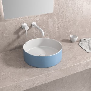 karag - LTM3134-BLW ΝΙΠΤΗΡΑΣ ΕΠΙΚΑΘΗΜΕΝΟΣ WHITE-AZZURO MATT LT M3134-BLW KARAG Ø35,5X12CM