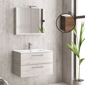 karag - NELS758702 ΒΑΣΗ ΜΕ ΔΥΟ ΣΥΡΤΑΡΙΑ BROWN 8702 URBAN 75 KARAG 74X45X48CM