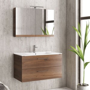 karag - NELS908702 ΒΑΣΗ ΜΕ ΔΥΟ ΣΥΡΤΑΡΙΑ BROWN 8702 URBAN 90 KARAG 89X45X48CM