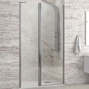 karag - PANH40075 ΚΑΜΠΙΝΑ ΑΠΟ ΤΟΙΧΟ ΣΕ ΤΟΙΧΟ ΜΕ ΔΙΑΦΑΝΟ ΚΡΥΣΤΑΛΛΟ PANEX 400 ALTO CROMO KARAG 75X200CM