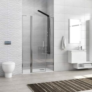 karag - PANHC600100 ΚΑΜΠΙΝΑ ΑΠΟ ΤΟΙΧΟ ΣΕ ΤΟΙΧΟ ΜΕ ΔΙΑΦΑΝΟ ΚΡΥΣΤΑΛΛΟ PANEX 600 ALTO CROMO KARAG 100X200CM