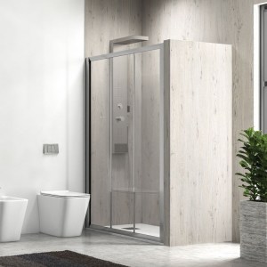 karag - PEN30090 ΚΑΜΠΙΝΑ ΑΠΟ ΤΟΙΧΟ ΣΕ ΤΟΙΧΟ ΜΕ ΔΙΑΦΑΝΟ ΚΡΥΣΤΑΛΛΟ PENTA 300 CROMO KARAG 90X190CM