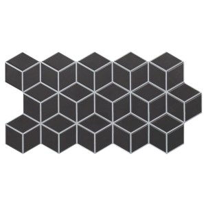 karag-RHOB26551 ΠΛΑΚΑΚΙ RHOMBUS BLACK KARAG 26,5X51CM