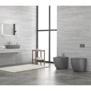 karag - S-LT2141D-RMDG ΚΑΛΥΜΜΑ ΛΕΚΑΝΗΣ ΔΑΠΕΔΟΥ MILOS ΓΚΡΙ ΜΑΤ KARAG