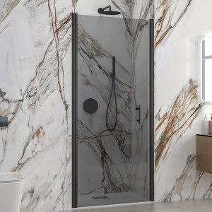 karag - S28P80-NF ΚΑΜΠΙΝΑ ΑΠΟ ΤΟΙΧΟ ΣΕ ΤΟΙΧΟ ΜΕ FUME ΚΡΥΣΤΑΛΛΟ S 28 ALTO PORTA BLACK KARAG 80X200CM