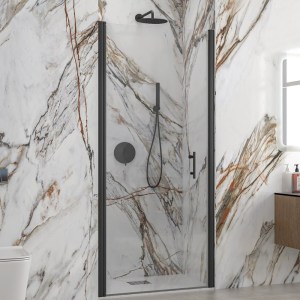 karag - S28P95-NC ΚΑΜΠΙΝΑ ΑΠΟ ΤΟΙΧΟ ΣΕ ΤΟΙΧΟ ΜΕ ΔΙΑΦΑΝΟ ΚΡΥΣΤΑΛΛΟ S 28 ALTO PORTA BLACK KARAG 95X200CM