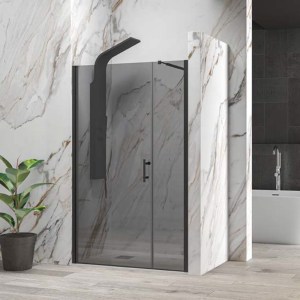 karag - S5HNF14570 ΚΑΜΠΙΝΑ ΑΠΟ ΤΟΙΧΟ ΣΕ ΤΟΙΧΟ ΜΕ FUME ΚΡΥΣΤΑΛΛΟ S 5 ALTO BLACK KARAG 145X200CM (ΣΤΑΘΕΡΟ 70CM)