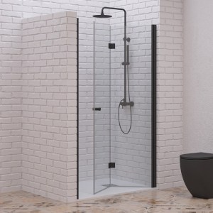 karag - S7PH-60N ΚΑΜΠΙΝΑ ΑΠΟ ΤΟΙΧΟ ΣΕ ΤΟΙΧΟ ΜΕ ΔΙΑΦΑΝΟ ΚΡΥΣΤΑΛΛΟ S 7 PORTA BLACK KARAG 60X200CM