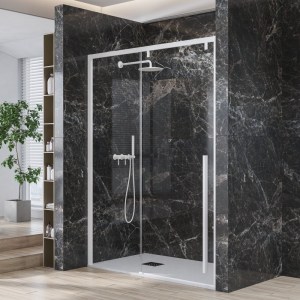 karag - SANB400130 ΚΑΜΠΙΝΑ ΑΠΟ ΤΟΙΧΟ ΣΕ ΤΟΙΧΟ ΜΕ ΔΙΑΦΑΝΟ ΚΡΥΣΤΑΛΛΟ SANTORINI 400 WHITE KARAG 130X200CM