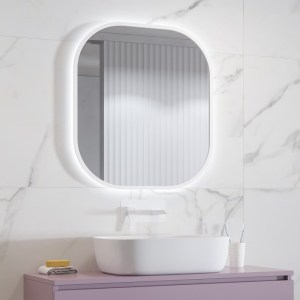 karag-SHARON6070-W ΚΑΘΡΕΠΤΗΣ ΜΕ ΚΡΥΦΟ ΦΩΤΙΣΜΟ SHARON WHITE KARAG 60X70CM