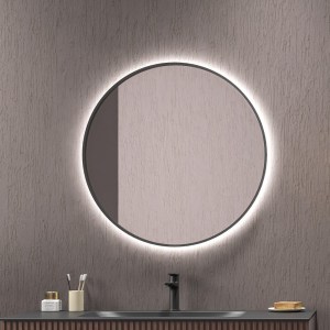 karag-SHARON80-B ΚΑΘΡΕΠΤΗΣ ΜΕ ΚΡΥΦΟ ΦΩΤΙΣΜΟ SHARON BLACK KARAG Ø80CM