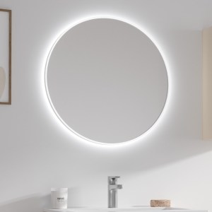 karag - SHARON80-W ΚΑΘΡΕΠΤΗΣ ΜΕ ΚΡΥΦΟ ΦΩΤΙΣΜΟ SHARON WHITE KARAG Ø80CM