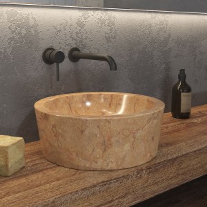 karag - TIMUR-RO ΝΙΠΤΗΡΑΣ ΕΠΙΚΑΘΗΜΕΝΟΣ ΠΕΤΡΙΝΟΣ TIMUR ROSSO KARAG Ø40X15CM