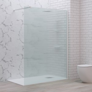 karag - WAL1-100BFL ΣΤΑΘΕΡΟ ΔΙΑΧΩΡΙΣΤΙΚΟ ΝΤΟΥΖΙΕΡΑΣ ΜΕ FLUTE ΚΡΥΣΤΑΛΛΟ WALKIN 1 WHITE KARAG 100X200CM