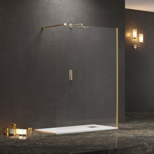 karag-WAL1O170 ΣΤΑΘΕΡΟ ΔΙΑΧΩΡΙΣΤΙΚΟ ΝΤΟΥΖΙΕΡΑΣ ΜΕ ΔΙΑΦΑΝΟ ΚΡΥΣΤΑΛΛΟ WALKIN 1 GOLD KARAG 170X200CM