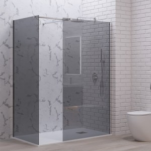 karag-WAL2-120CF ΣΤΑΘΕΡΑ ΔΙΑΧΩΡΙΣΤΙΚΑ ΝΤΟΥΖΙΕΡΑΣ ΜΕ FUME ΚΡΥΣΤΑΛΛΟ WALKIN 2 CROMO KARAG 120X200CM