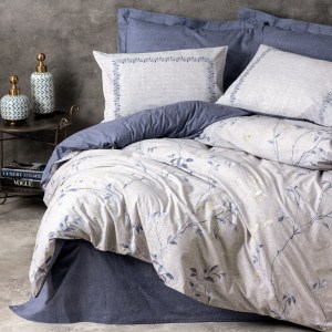meg-129CTN4304-0 ΣΕΤ ΠΑΠΛΩΜΑΤΟΘΗΚΗ NITSA COTTON BOX 3 ΤΜΧ ΜΟΝΗ (160X220) ΧΡΩΜΑ ΣΚΟΥΡΟ ΜΠΛΕ - ΓΚΡΙ