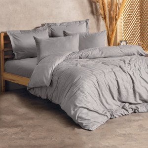 meg-129CTN4440-0 ΣΕΤ ΠΑΠΛΩΜΑΤΟΘΗΚΗ PLAID COTTON BOX 4 ΤΜΧ ΔΙΠΛΗ (200X220) ΧΡΩΜΑ ΓΚΡΙ